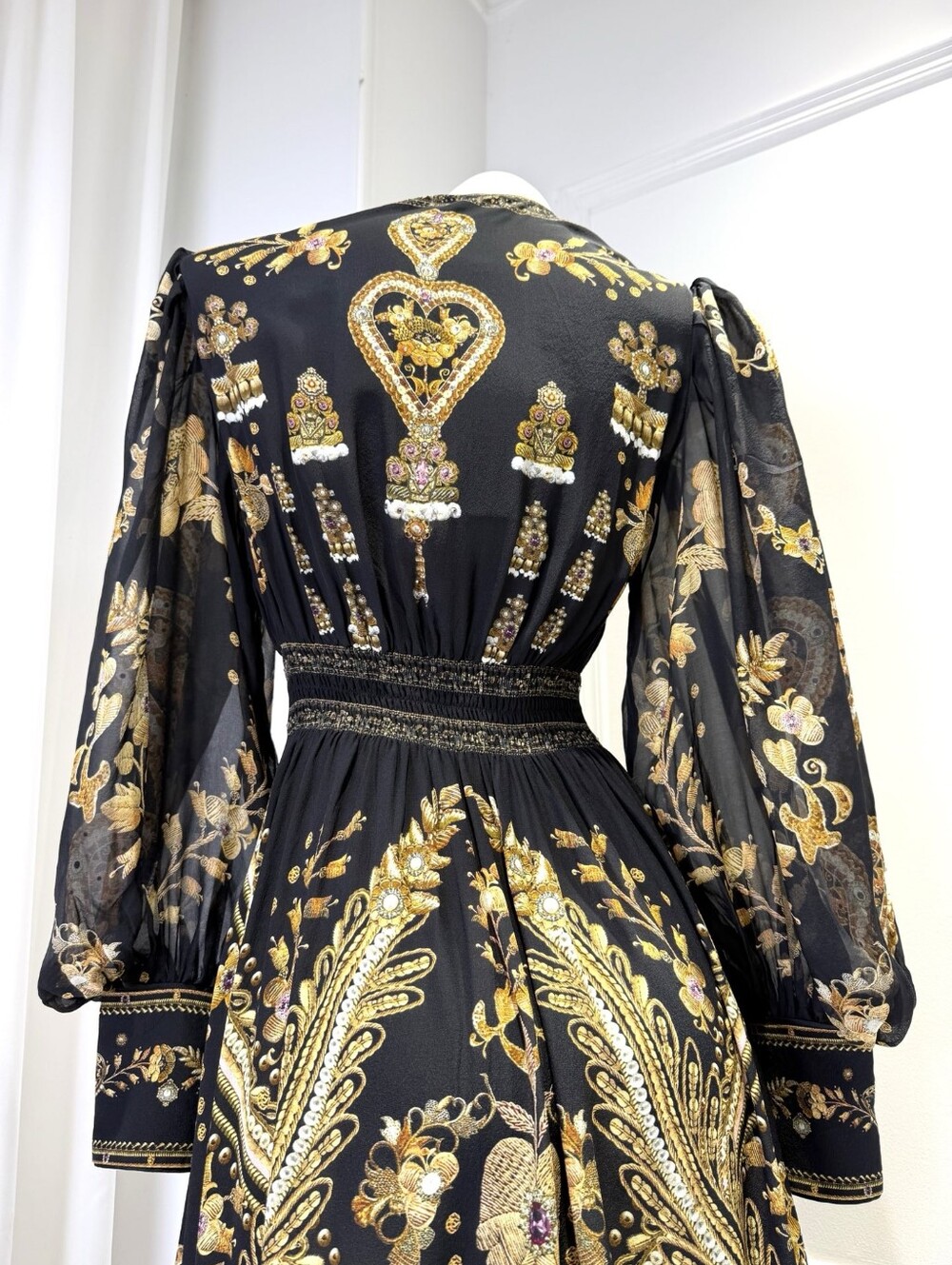 Camilla long button front dress In Taurus rising - Picture 9 of 13